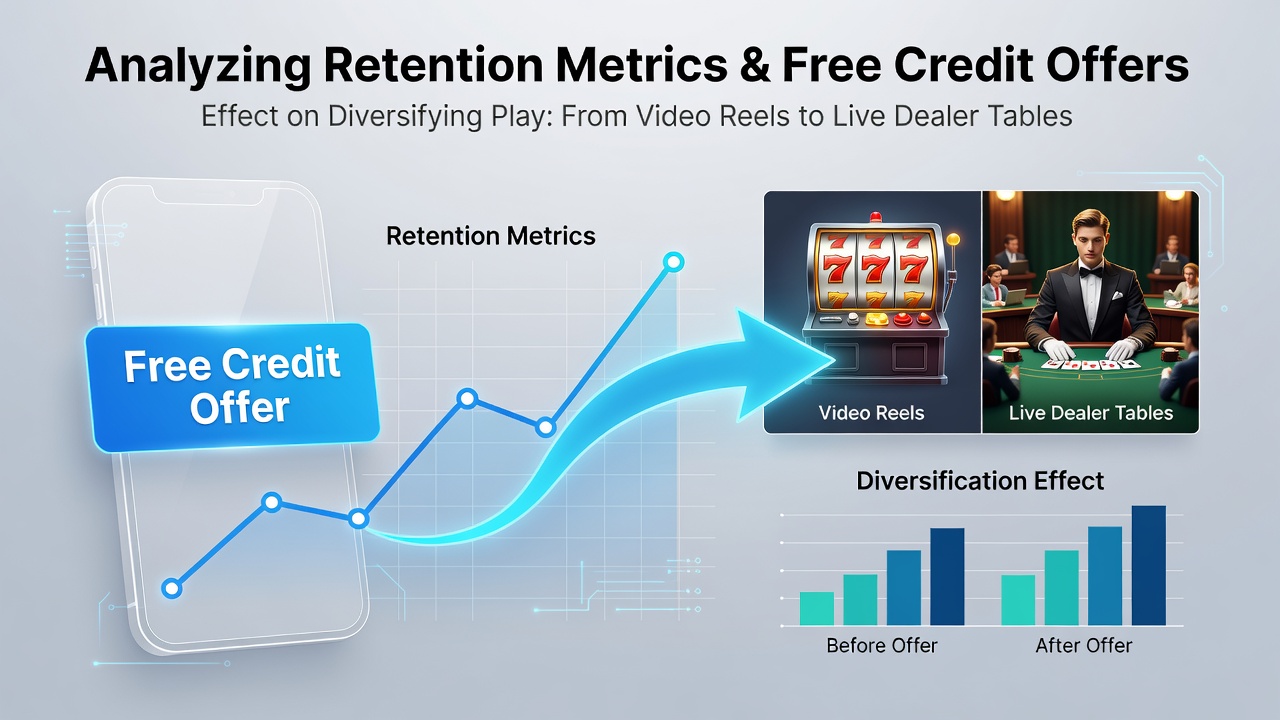 Diagramme zeigen Retention-Kurven und Übergänge von Slot-Sessions zu Live-Tischen in mobilen Casino-Apps