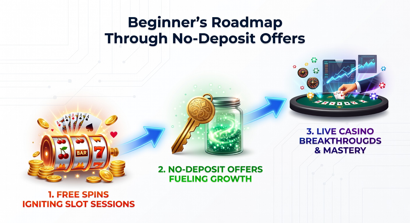 Anfänger entdecken No-Deposit-Boni mit Free Spins auf Slots und Live-Casino-Tischen
