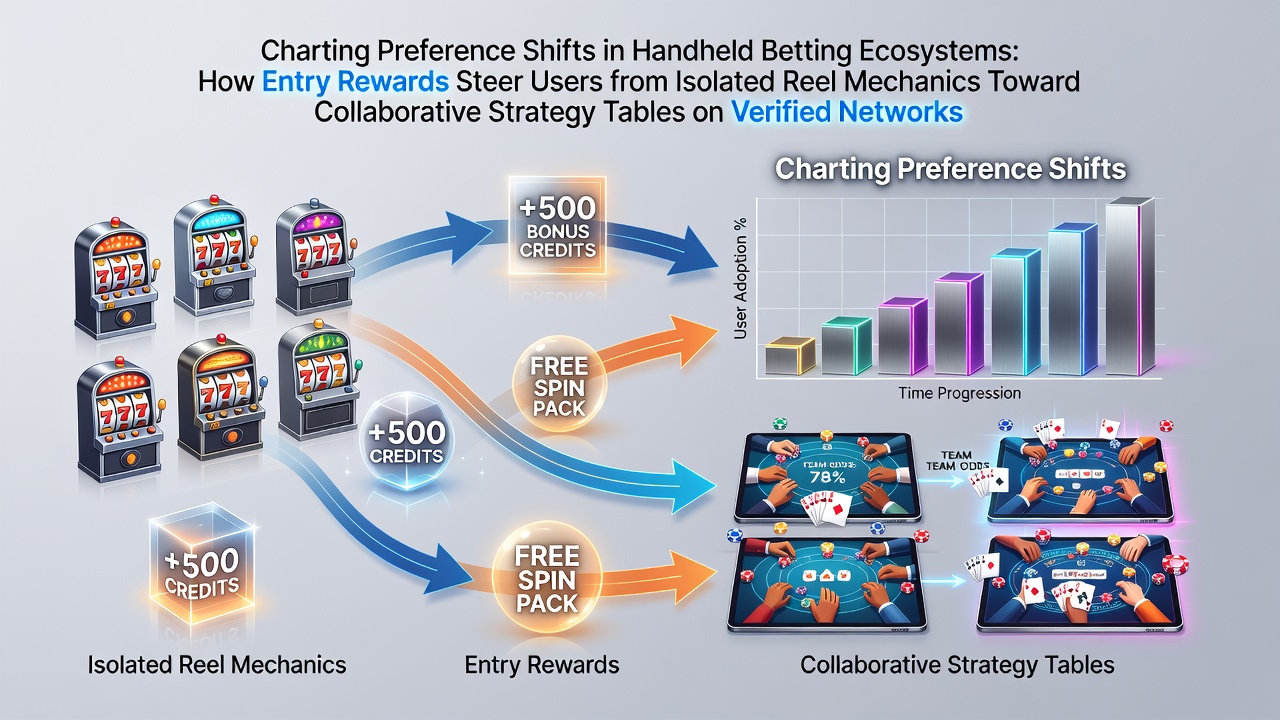 Diagramm zeigt den Übergang von Slot-Spielern zu Tischspielen in mobilen Casinos durch Einstiegsbelohnungen