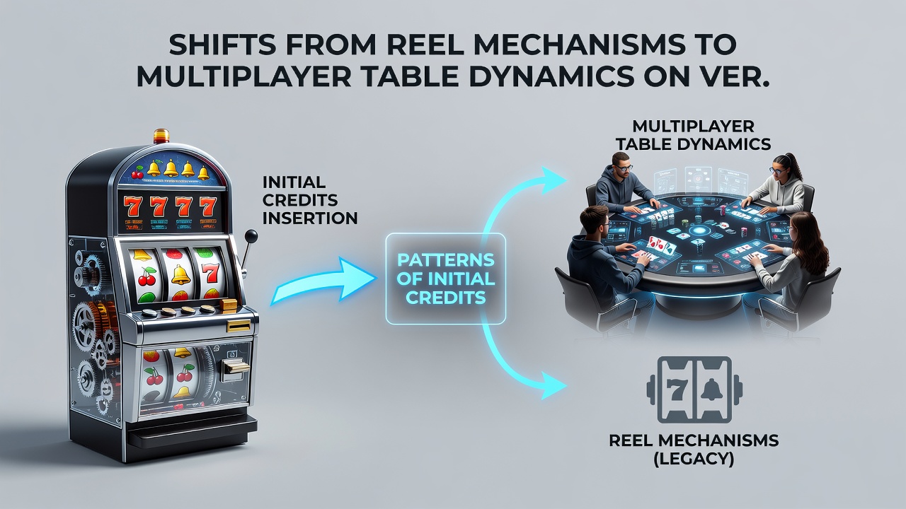 Infografik zu Spielverläufen mit Bonus-Credits als Wegbereiter von Slots zu Live-Dealer-Tischen auf Smartphone-Plattformen