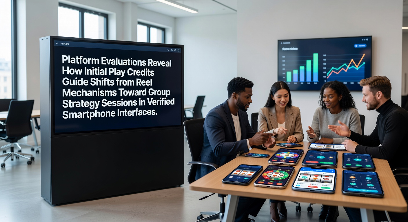 Diagramme und Screenshots verifizierter Smartphone-Casino-Interfaces zeigen den Übergang von Slot-Sessions zu Gruppenstrategiespielen durch Startguthaben